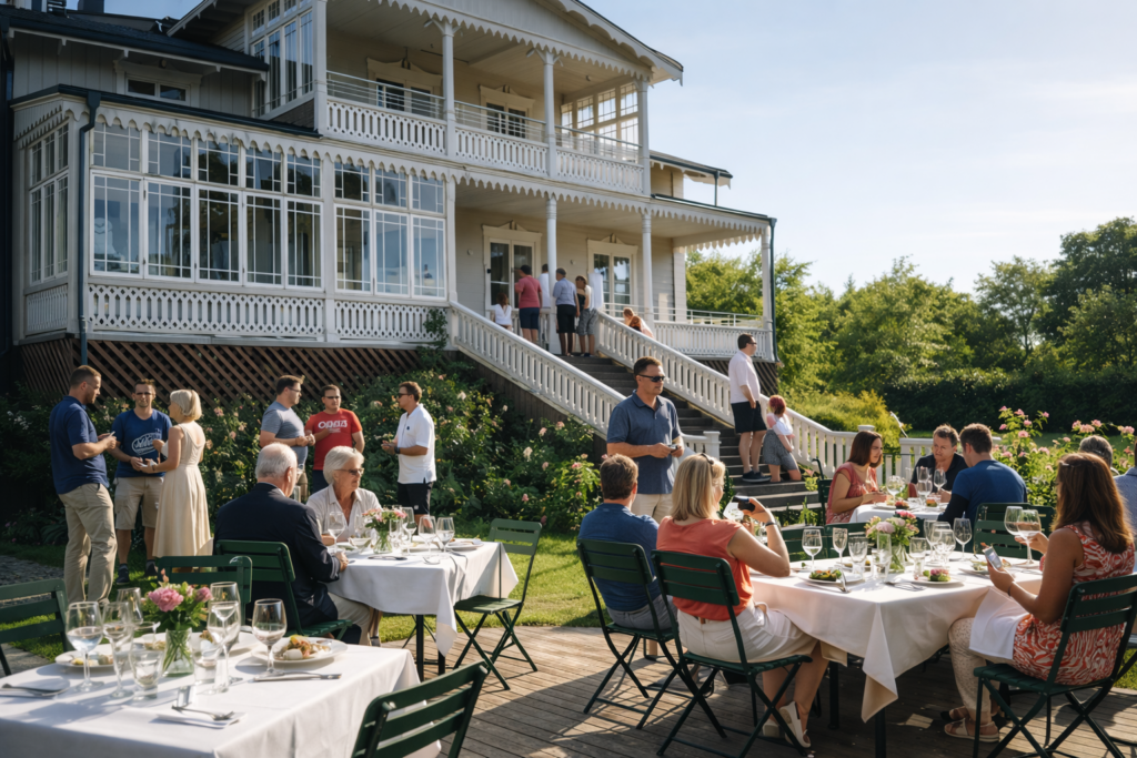 Sommarrestaurang i Höga Kusten på Restaurang Villan med uteservering